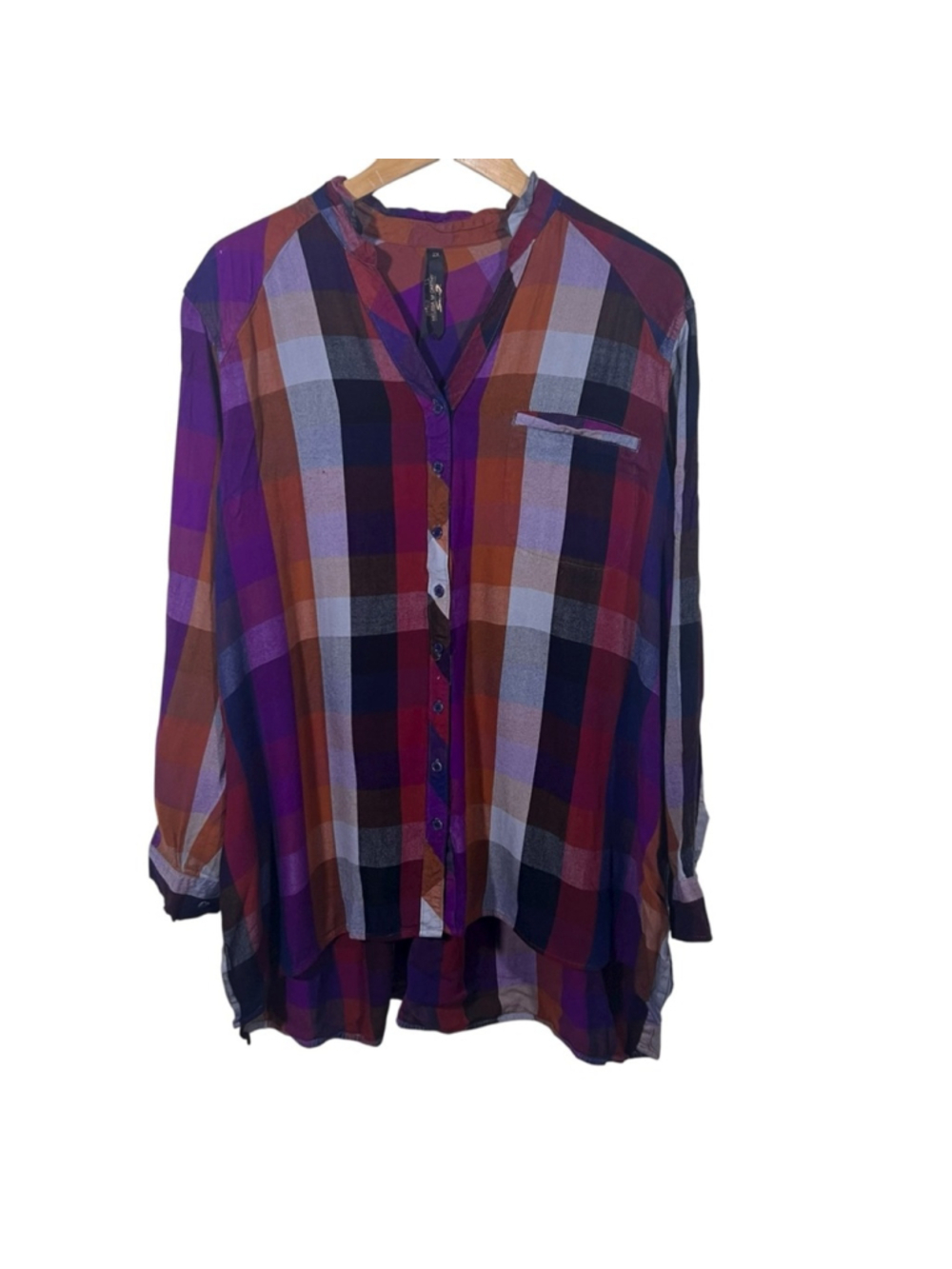 Melissa Mcarthy Plaid Top Size 2X